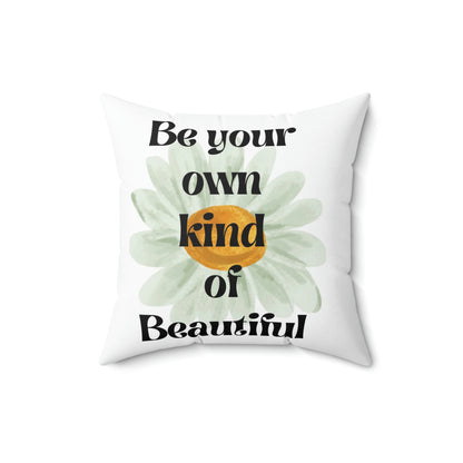 Spun Polyester Square Pillow Halfhearted/Beautiful