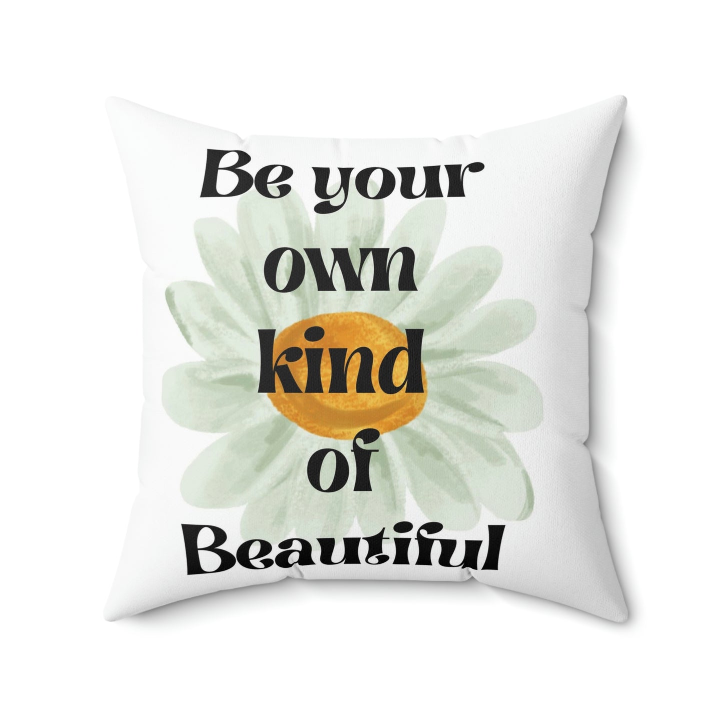 Spun Polyester Square Pillow Halfhearted/Beautiful