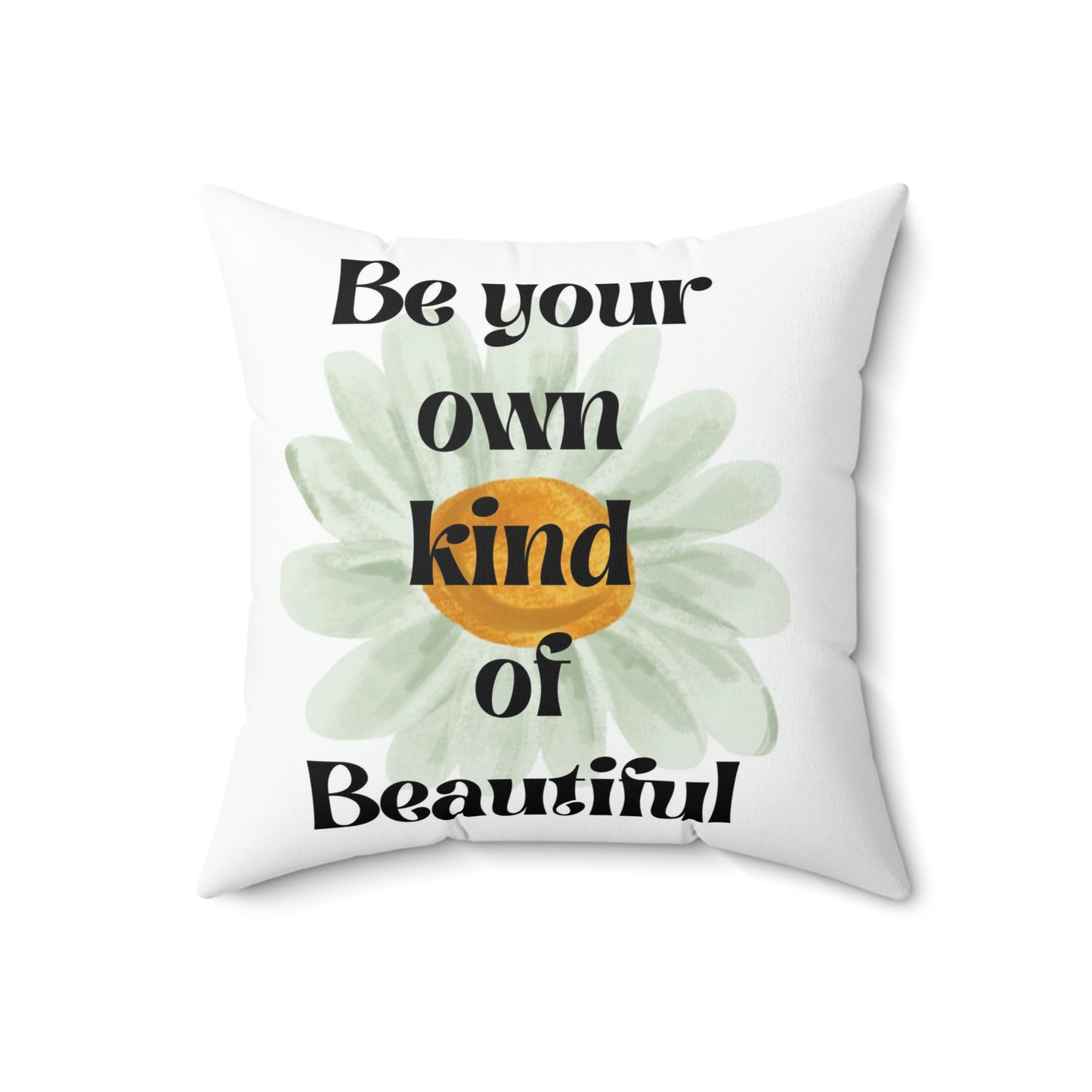 Spun Polyester Square Pillow Halfhearted/Beautiful